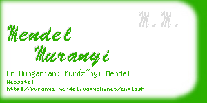 mendel muranyi business card